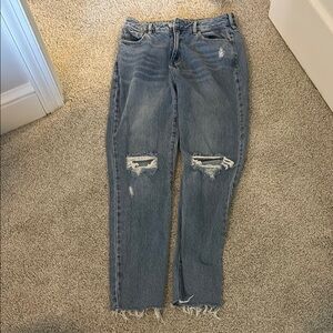 PacSun Light Blue Distressed Straight Leg Jeans
